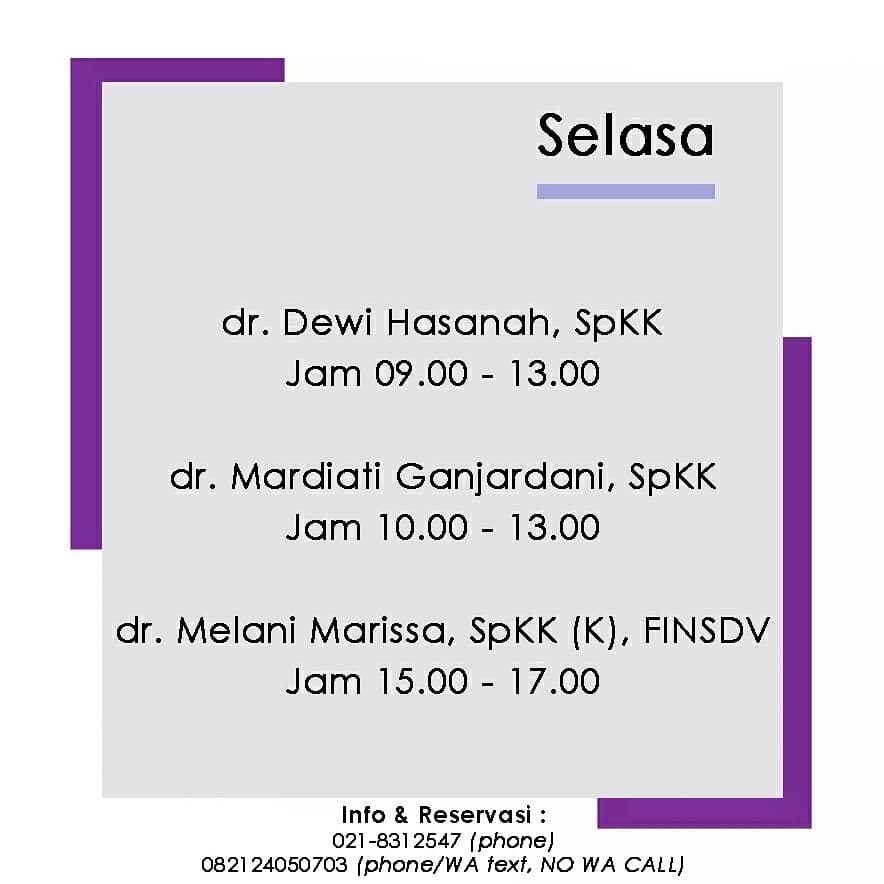 JADWAL PRAKTEK DOKTER SPKK - Juni 2021